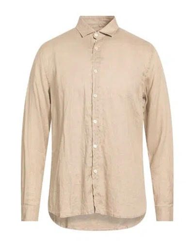 Messagerie Patrizio Piscaglia Man Shirt Sand Size 16 Linen In Neutral