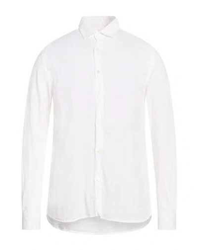 Messagerie Patrizio Piscaglia Man Shirt White Size 15 ¾ Linen