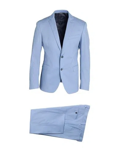 Messagerie Patrizio Piscaglia Man Suit Light Blue Size 40 Cotton, Elastane