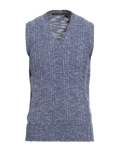 Messagerie Patrizio Piscaglia Man Sweater Blue Size 44 Wool