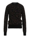 Messagerie Patrizio Piscaglia Man Sweater Dark Brown Size 40 Baby Alpaca Wool, Polyamide, Wool