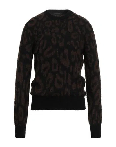 Messagerie Patrizio Piscaglia Man Sweater Dark Brown Size 40 Baby Alpaca Wool, Polyamide, Wool