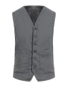 Messagerie Patrizio Piscaglia Man Tailored Vest Black Size 44 Hemp, Cotton, Elastane