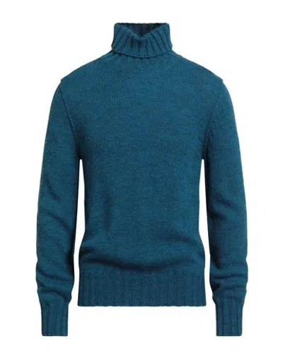 Messagerie Patrizio Piscaglia Man Turtleneck Blue Size 42 Baby Alpaca Wool, Polyamide, Wool