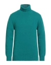 Messagerie Patrizio Piscaglia Man Turtleneck Emerald Green Size 38 Baby Alpaca Wool, Polyamide, Wool
