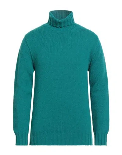Messagerie Patrizio Piscaglia Man Turtleneck Emerald Green Size 38 Baby Alpaca Wool, Polyamide, Wool