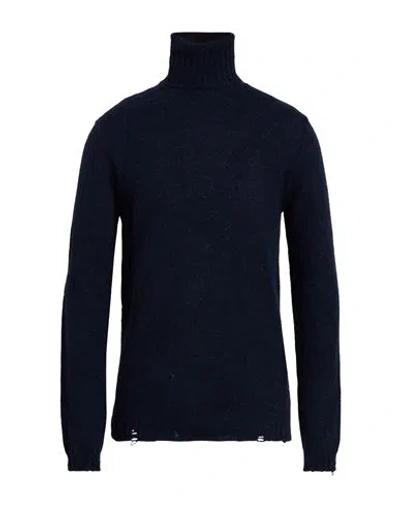 Messagerie Patrizio Piscaglia Man Turtleneck Midnight Blue Size 42 Alpaca Wool, Polyamide, Merino Wo