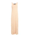 Messagerie Woman Maxi Dress Apricot Size L/xl Viscose, Linen, Cotton In Multi