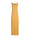 Messagerie Patrizio Piscaglia Woman Maxi Dress Marigold Size L/xl Viscose, Linen, Cotton