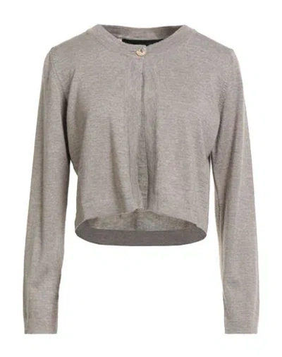 Messagerie Woman Cardigan Taupe Size L/xl Merino Wool, Cashmere, Silk