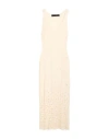 Messagerie Woman Maxi Dress Ivory Size L/xl Linen, Viscose, Cotton