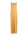 Messagerie Woman Maxi Dress Marigold Size L/xl Linen, Viscose, Cotton
