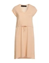 Messagerie Woman Mini Dress Beige Size L/xl Linen, Viscose, Cotton