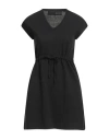 Messagerie Woman Mini Dress Black Size S/m Linen, Viscose, Cotton