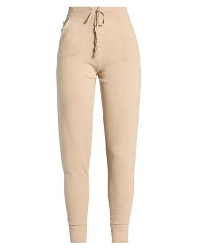 Messagerie Woman Pants Beige Size S Merino Wool, Viscose, Cashmere, Microfiber In Neutral