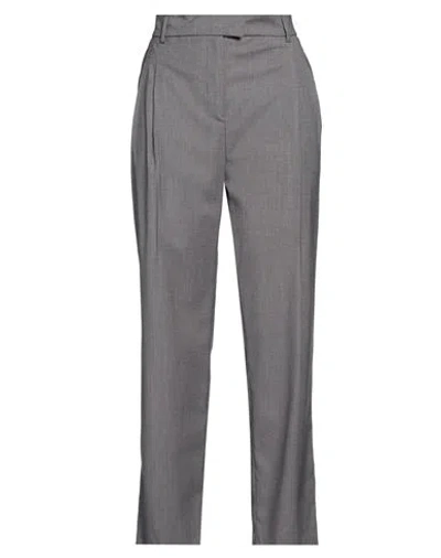 Messagerie Woman Pants Grey Size 6 Polyester, Wool, Viscose, Elastane