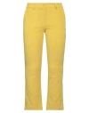 Messagerie Woman Pants Lime Green Size 8 Cotton, Elastane In Green