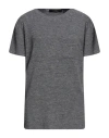 Messagerie Woman Sweater Grey Size Xl Linen, Viscose, Lycra In Grey