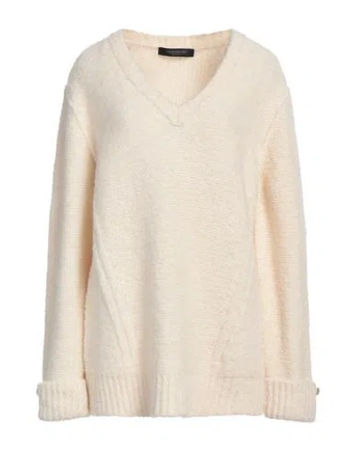 Messagerie Woman Sweater Ivory Size 6 Nylon, Alpaca Wool, Merino Wool, Polyester In White