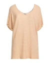 Messagerie Woman Sweater Sand Size L/xl Viscose, Linen, Cotton