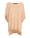 Messagerie Woman Sweater Sand Size L/xl Viscose, Linen, Cotton