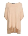 Messagerie Woman Sweater Sand Size L/xl Viscose, Linen, Cotton In Neutral