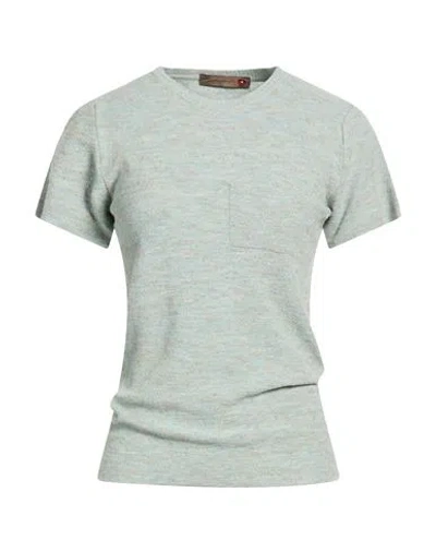 Messagerie Woman Sweater Sky Blue Size L Linen, Viscose, Lycra In White