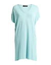 Messagerie Woman Sweater Sky Blue Size L/xl Linen, Viscose, Cotton