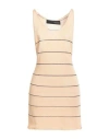 Messagerie Woman Tank Top Beige Size S/m Linen, Viscose, Cotton