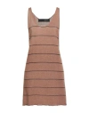 Messagerie Woman Tank Top Brown Size L/xl Linen, Viscose, Cotton