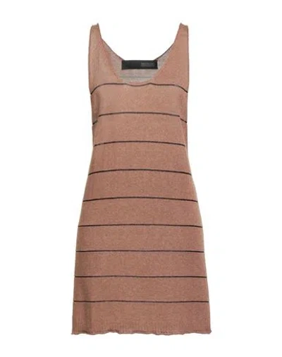 Messagerie Woman Tank Top Brown Size L/xl Linen, Viscose, Cotton
