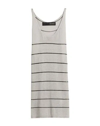 MESSAGERIE MESSAGERIE WOMAN TOP GREY SIZE S/M VISCOSE, LINEN, COTTON