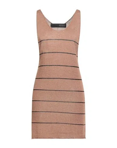 Messagerie Woman Top Light Brown Size S/m Viscose, Linen, Cotton