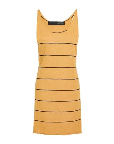 Messagerie Woman Top Mustard Size S/m Viscose, Linen, Cotton