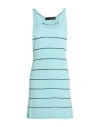 Messagerie Woman Top Sky Blue Size S/m Linen, Viscose, Cotton