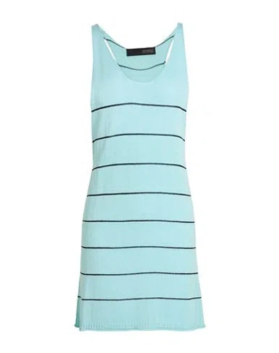 Messagerie Woman Top Sky Blue Size S/m Linen, Viscose, Cotton