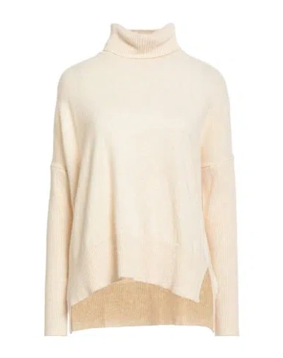 Messagerie Woman Turtleneck Cream Size S Cashmere In Neutral