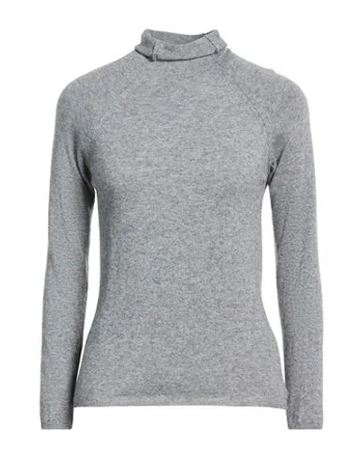 Messagerie Woman Turtleneck Light Grey Size S Merino Wool, Viscose, Cashmere, Microfiber In Gray