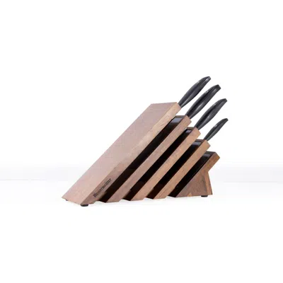 Messermeister Blacksmith 5 Piece Next Level Block Set In Brown