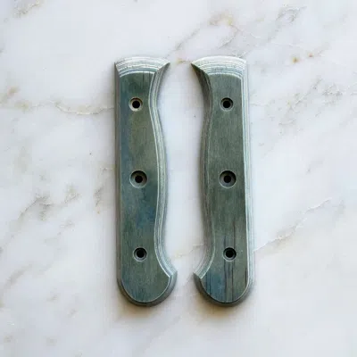 Messermeister Custom Mod Repurposed Wood Handle Set, Medium, Indigo In Green