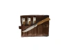 Messermeister Folding Steak Knife 4 Piece Set With Leather Roll In Brown