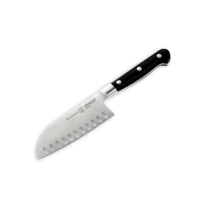 Messermeister Meridian Elite 5-inch Kullenschliff Santoku Knife In Black
