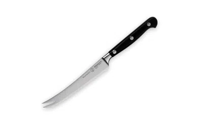 Messermeister Meridian Elite 5-inch Scalloped Slicing Knife In Black