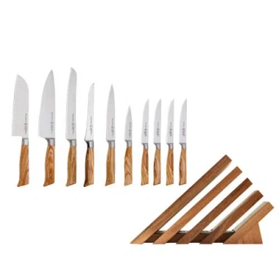 Messermeister Oliva Elite 11 Piece Next Level Block Set In Brown