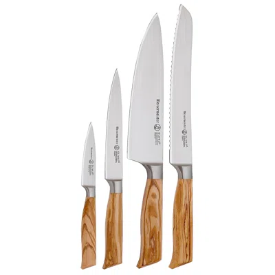 Messermeister Oliva Elite 4 Piece Gourmet Knife Set In Brown