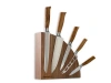 Messermeister Oliva Elite 6 Piece Magnet Knife Block Set In Brown