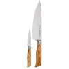 Messermeister Oliva Elite 2 Piece Chef's Knife & Paring Knife Set In Brown
