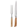Messermeister Oliva Elite 2 Piece Kullenschliff Carving Set In Brown