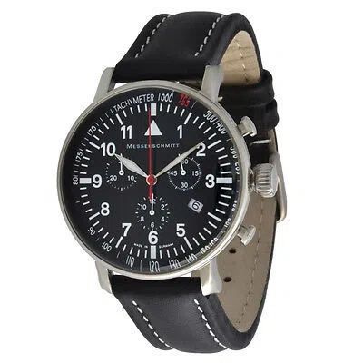 Pre-owned Messerschmitt Aviator Watch Quartz Chronograph Me-25529.6oz 3atm Ronda 5030.d
