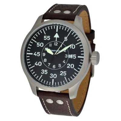 Pre-owned Messerschmitt Xl Aviator Watch Quartz Model Me-47xl-l Aviator 5atm Fluorescent